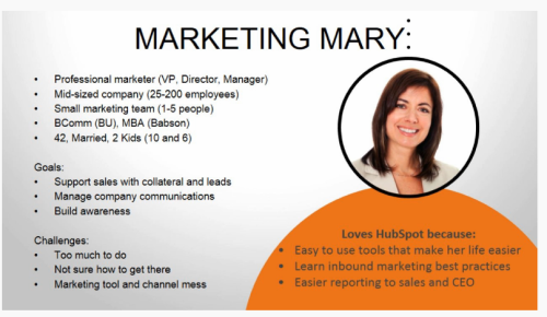 ejemplo de Buyer Persona Marketing Mary