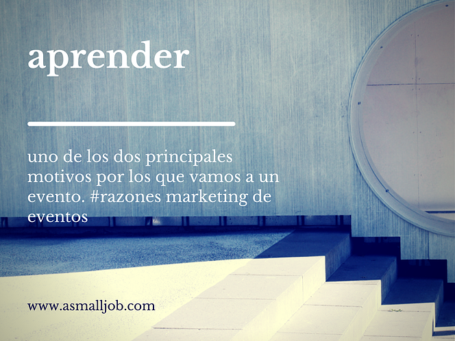 los eventos sirven para aprender